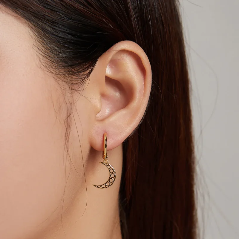 (bilde for) Pandora Style Minimalism - Crescent Hoop øredobber - SCE1191 - Vis 4