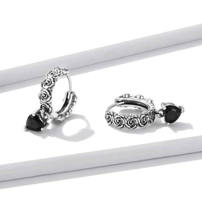 (bilde for) Pandora Style Night Rose Hoop øredobber - BSE535 - Vis 4