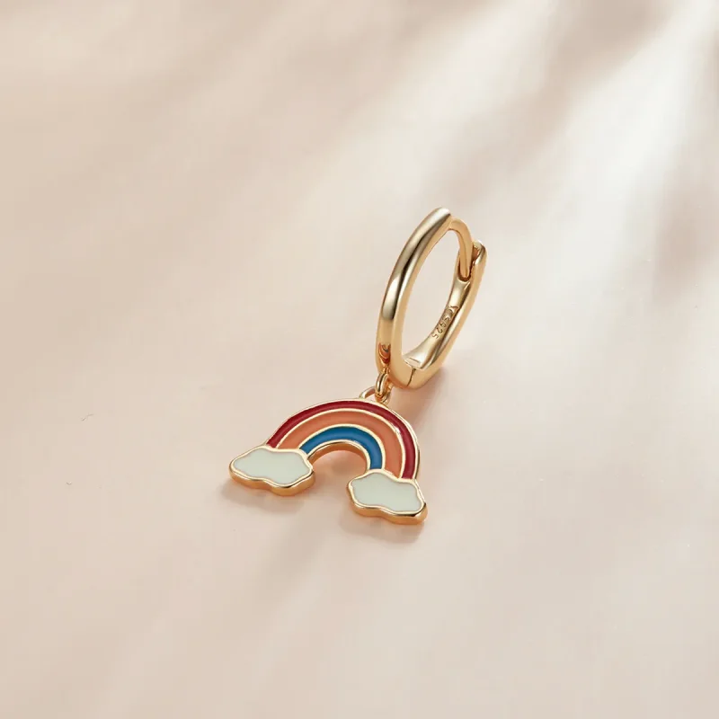 (bilde for) Pandora Style Pop Rainbow Hoop øredobber - SCE1238 - Vis 2