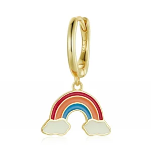(bilde for) Pandora Style Pop Rainbow Hoop øredobber - SCE1238