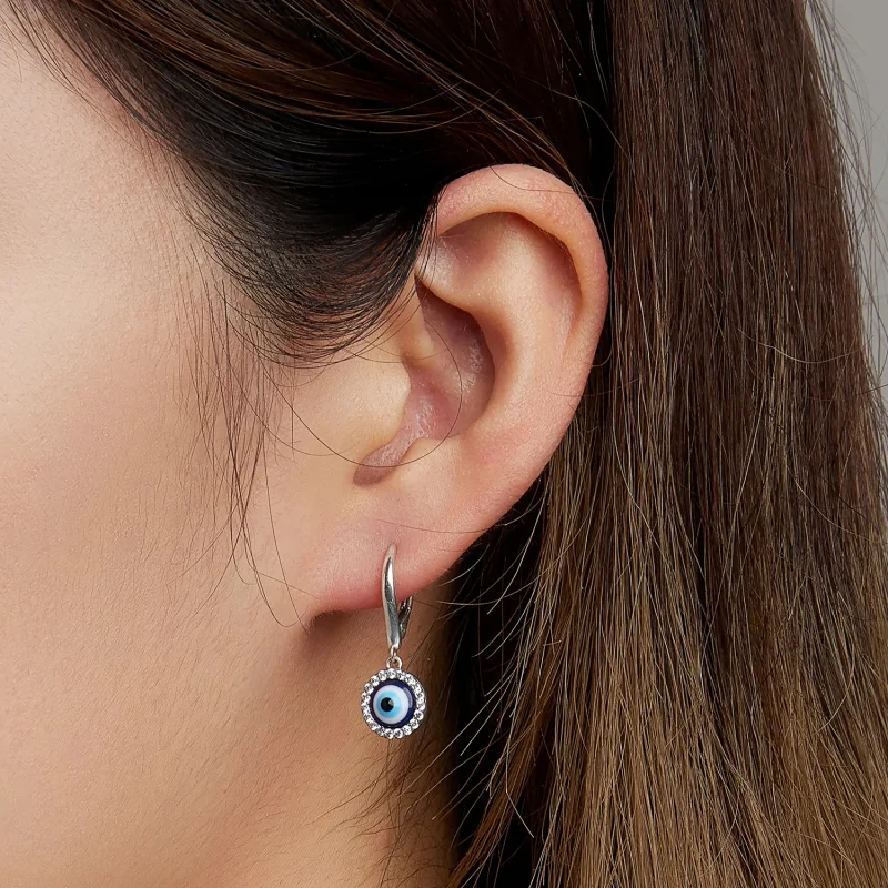 (bilde for) Pandora Style Resin Devil Eye Hoop øredobber - BSE638 - Vis 5