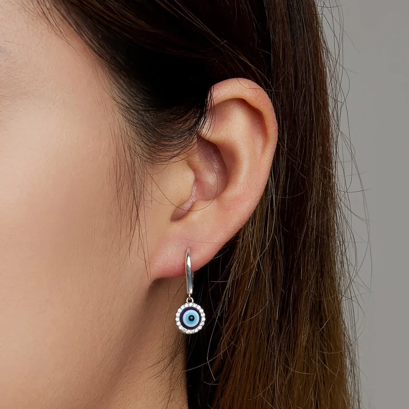 (bilde for) Pandora Style Resin Devil Eye Hoop øredobber - BSE638 - Vis 6