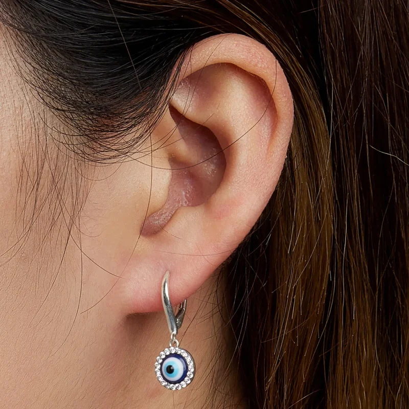 (bilde for) Pandora Style Resin Devil Eye Hoop øredobber - BSE638 - Vis 7