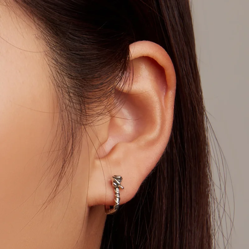 (bilde for) Pandora Style Roses Hoop øredobber - BSE716 - Vis 5