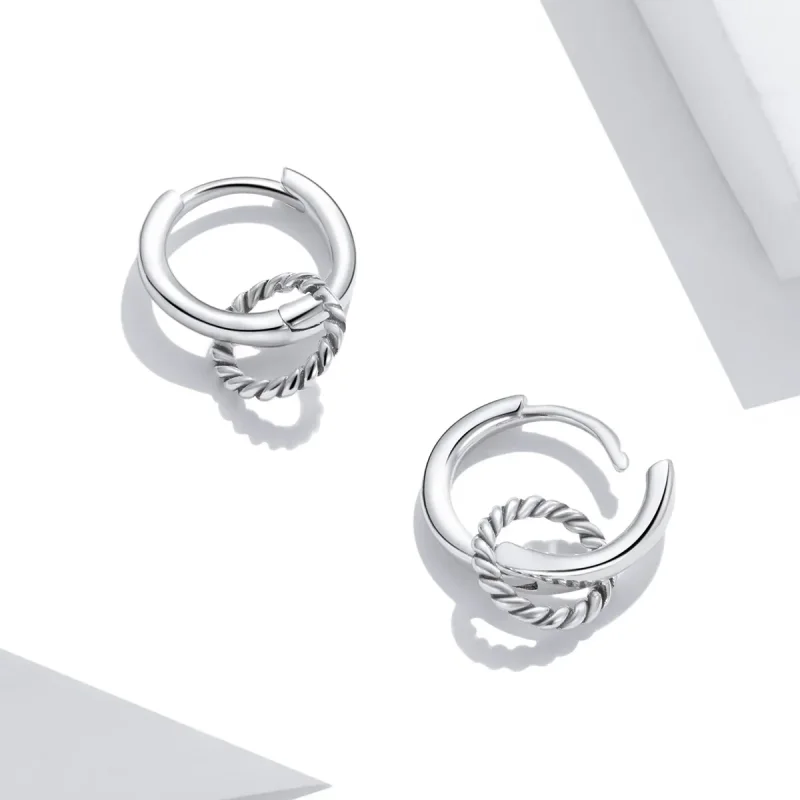 (bilde for) Pandora Style Shuanghuan Hoop øredobber - SCE1199 - Vis 2