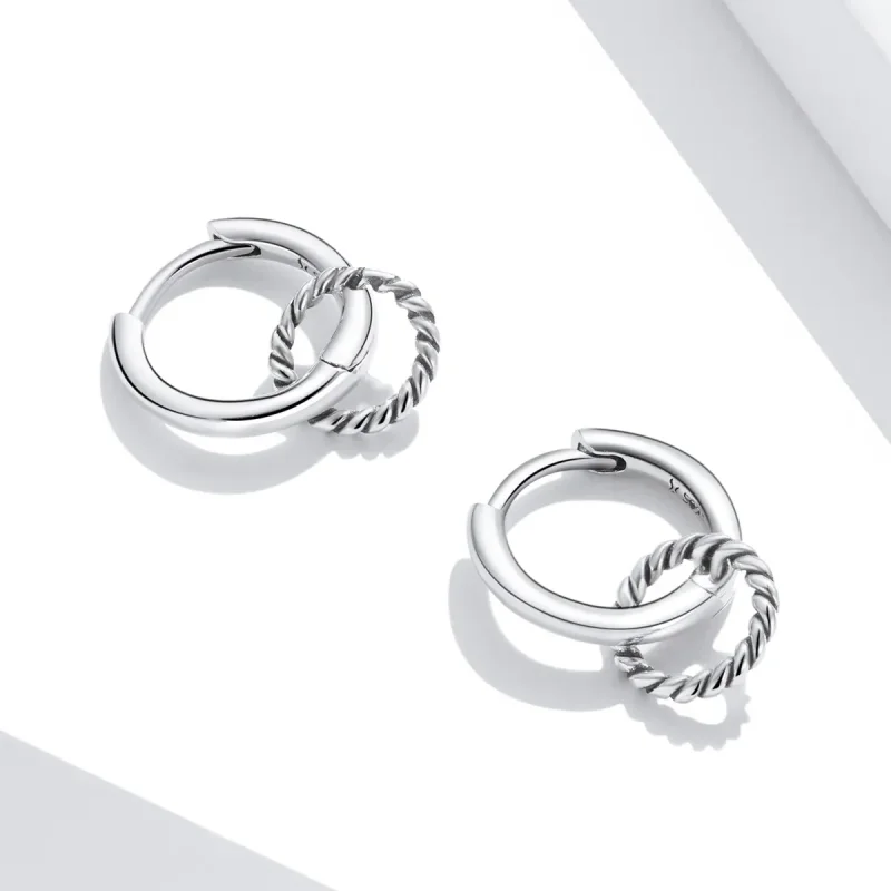 (bilde for) Pandora Style Shuanghuan Hoop øredobber - SCE1199 - Vis 3
