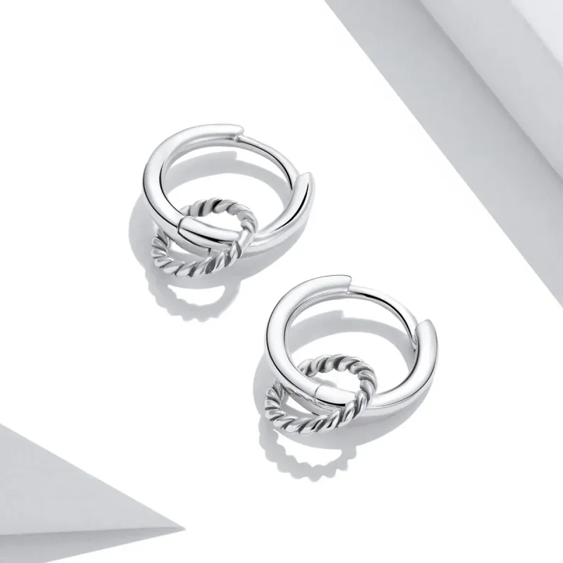(bilde for) Pandora Style Shuanghuan Hoop øredobber - SCE1199 - Vis 4