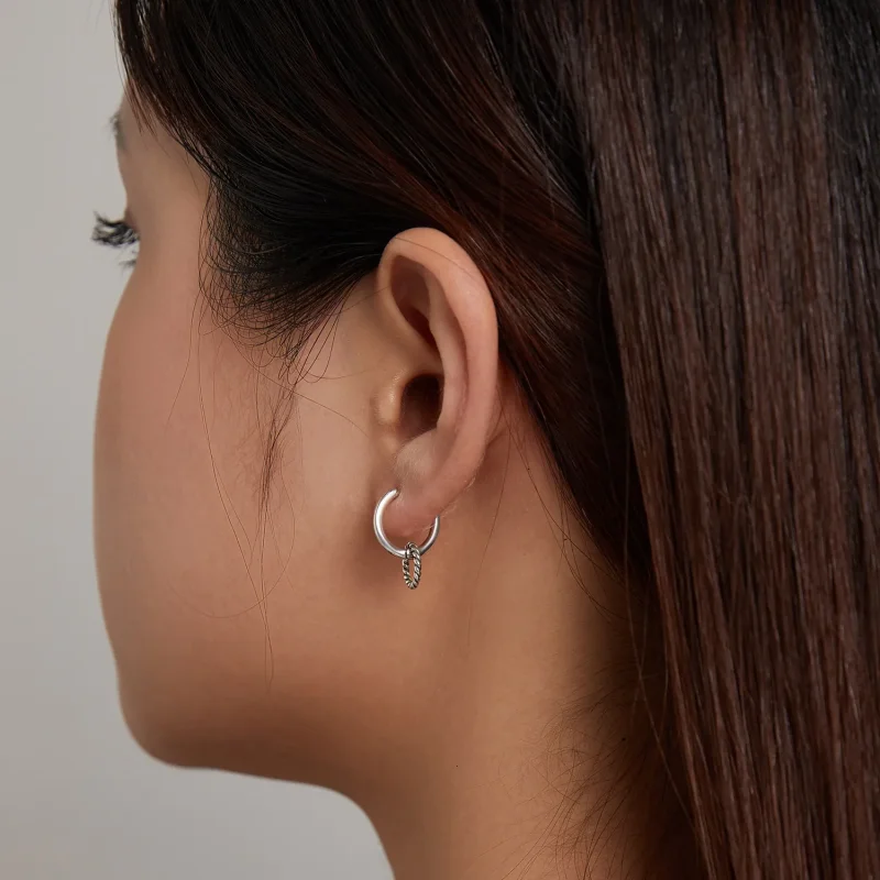 (bilde for) Pandora Style Shuanghuan Hoop øredobber - SCE1199 - Vis 7