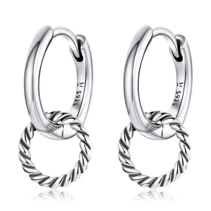 (bilde for) Pandora Style Shuanghuan Hoop øredobber - SCE1199
