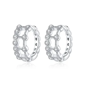 (bilde for) Pandora Style Simple Double Layer Hoop øredobber - BSE458