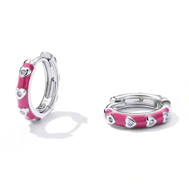 (bilde for) Pandora Style Simple Love Hoop øredobber - BSE595 - Vis 2