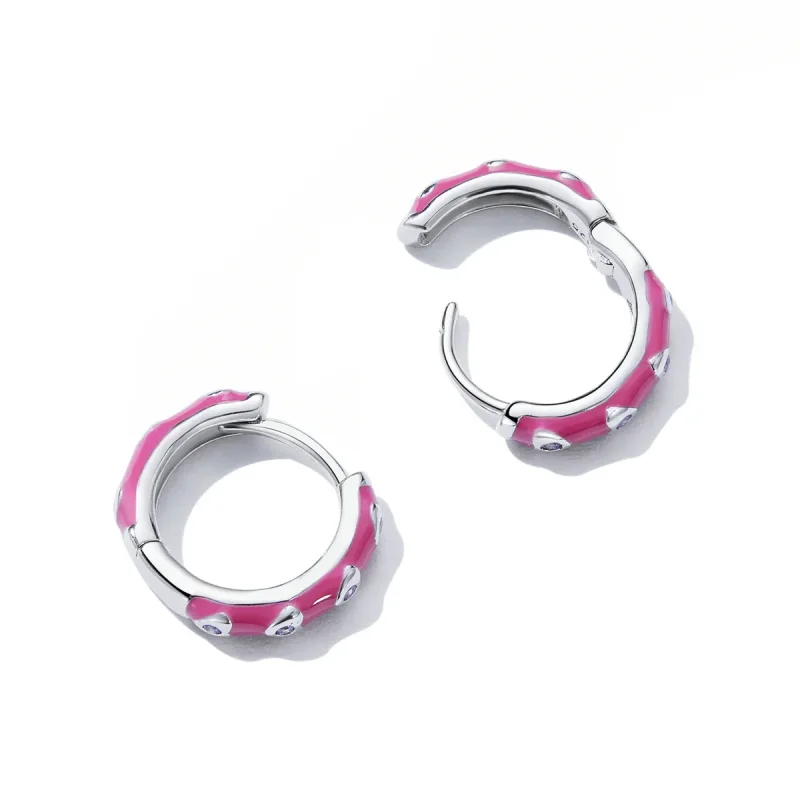 (bilde for) Pandora Style Simple Love Hoop øredobber - BSE595 - Vis 3