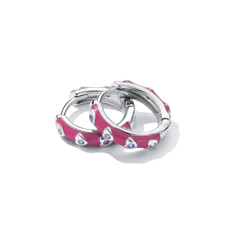 (bilde for) Pandora Style Simple Love Hoop øredobber - BSE595 - Vis 4