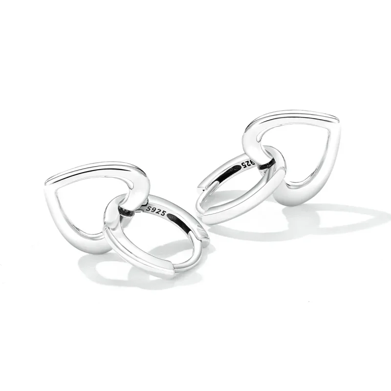(bilde for) Pandora Style Simple Love Hoop øredobber - SCE1394 - Vis 2