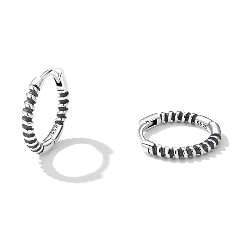 (bilde for) Pandora Style Simple Thread Hoop øredobber - SCE1423 - Vis 2
