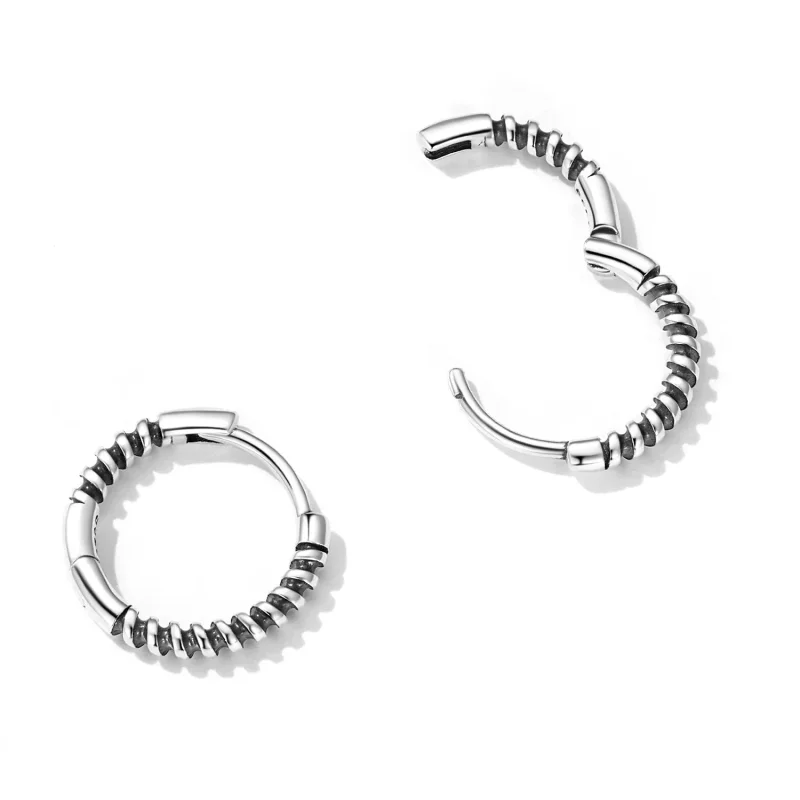 (bilde for) Pandora Style Simple Thread Hoop øredobber - SCE1423 - Vis 3