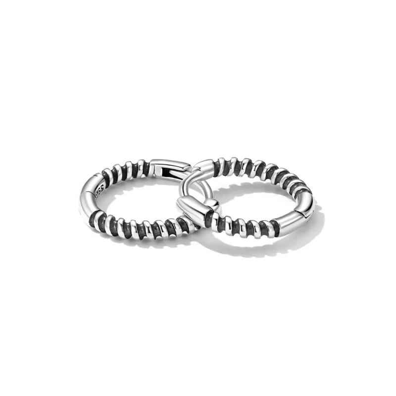 (bilde for) Pandora Style Simple Thread Hoop øredobber - SCE1423 - Vis 4