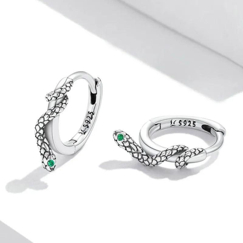(bilde for) Pandora Style Spirit Snake Hoop øredobber - SCE1357 - Vis 3