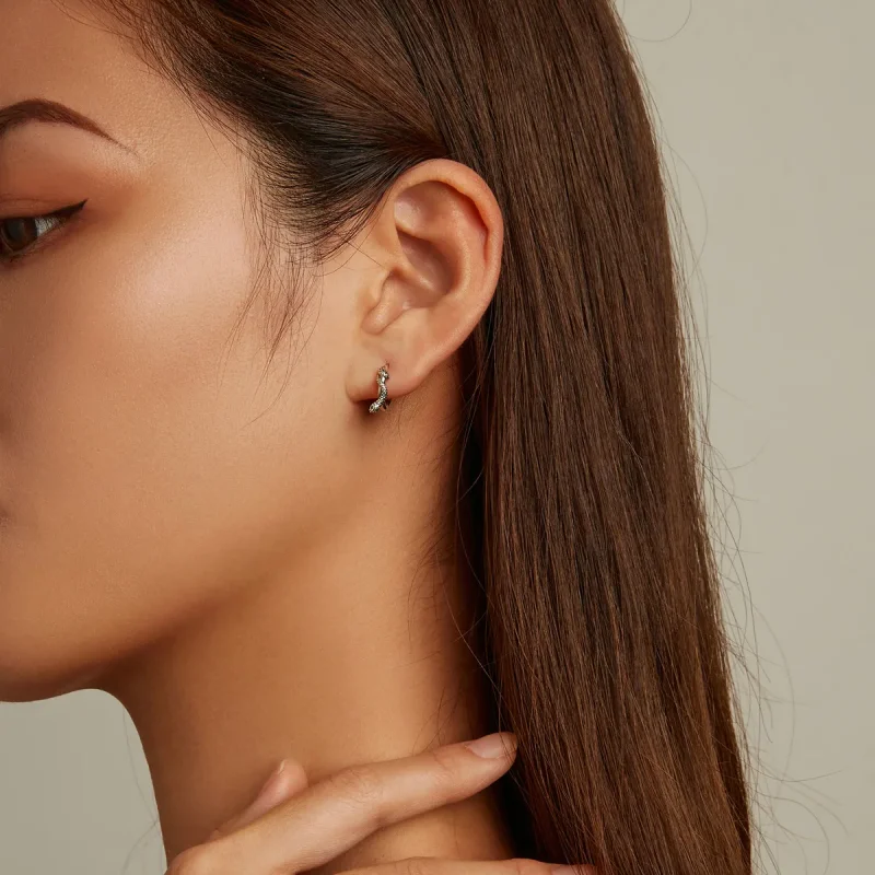 (bilde for) Pandora Style Spirit Snake Hoop øredobber - SCE1357 - Vis 7