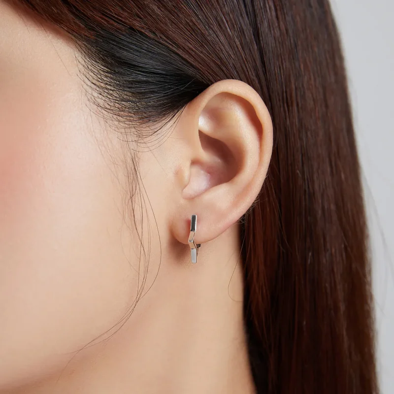 (bilde for) Pandora Style Star Shape Hoop øredobber - SCE1136 - Vis 7