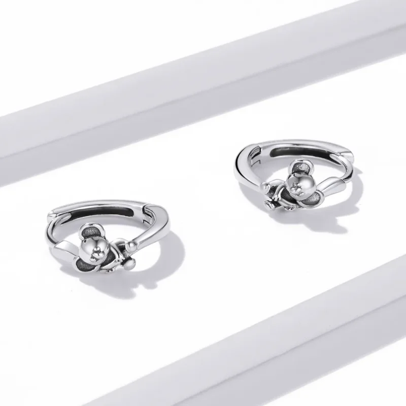 (bilde for) Pandora Style Søte Koala Hoop øredobber - BSE507 - Vis 3