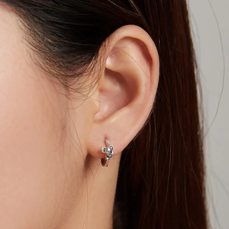 (bilde for) Pandora Style Søte Koala Hoop øredobber - BSE507 - Vis 6