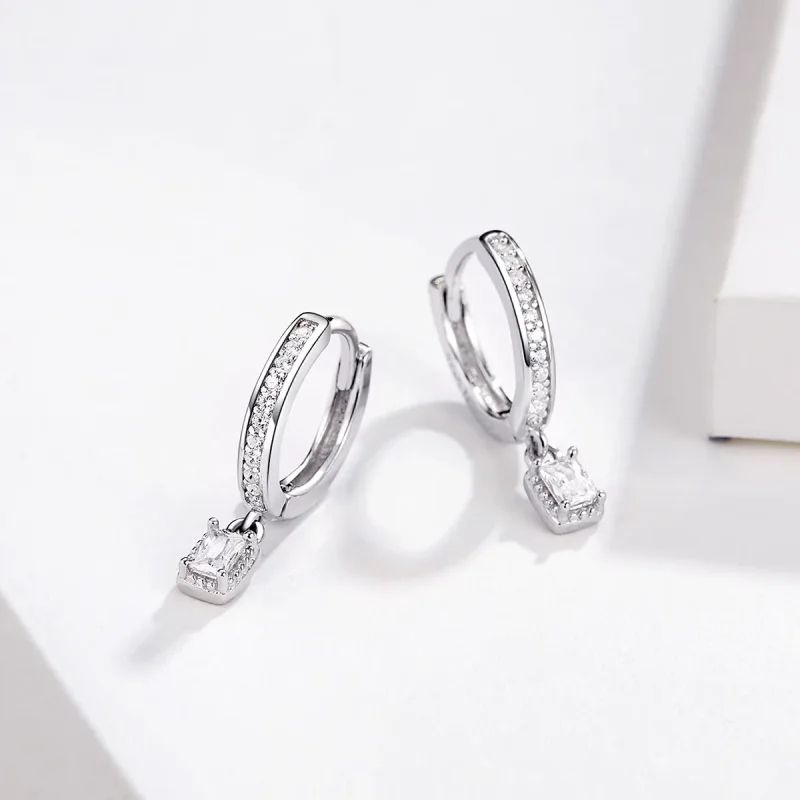 (bilde for) Pandora Style Zircon Love Hoop øredobber - BSE157 - Vis 3