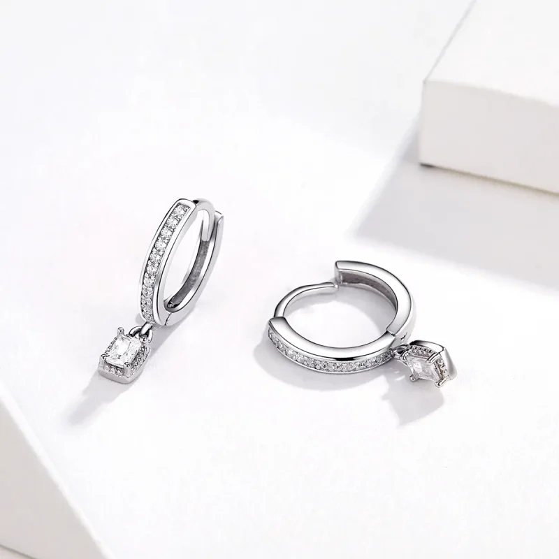 (bilde for) Pandora Style Zircon Love Hoop øredobber - BSE157 - Vis 4