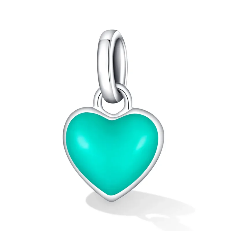 (bilde for) Pandora Style Me Lake Green Love Dangle - SCP063-TQ - Vis 2