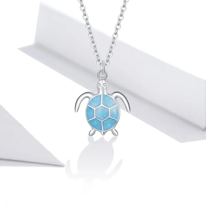 (bilde for) Pandora Style Blue Turtle Halskjede - SCN446 - Vis 2