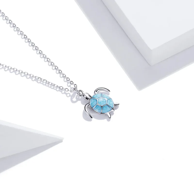 (bilde for) Pandora Style Blue Turtle Halskjede - SCN446 - Vis 4