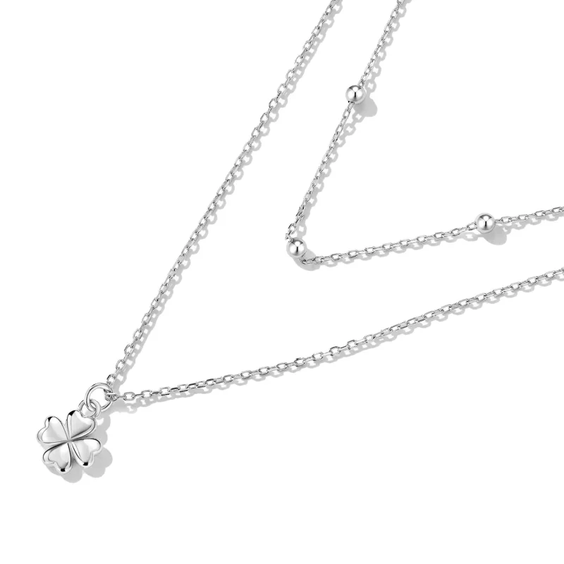 (bilde for) Pandora Style Double Clover Halskjede - SCN481 - Vis 3
