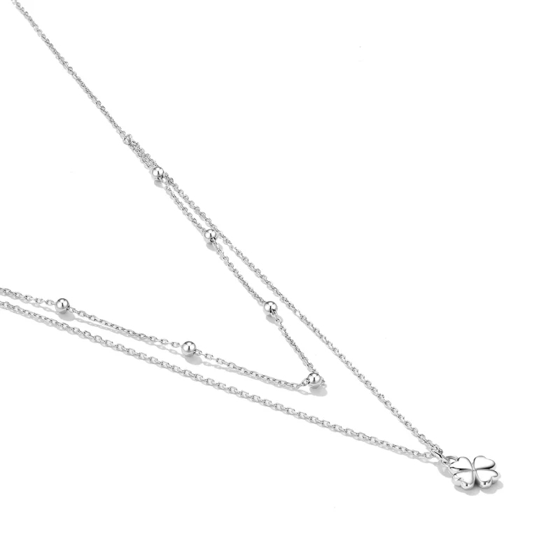 (bilde for) Pandora Style Double Clover Halskjede - SCN481 - Vis 4