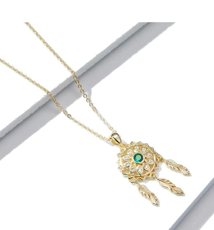 (bilde for) Pandora Style Dreamcatcher Halskjede - SCN263-B - Vis 4
