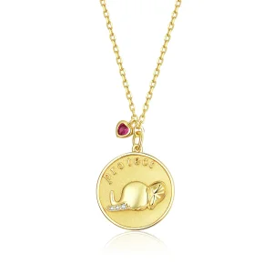 (bilde for) Pandora Style Elephant Relief Halskjede - BSN173