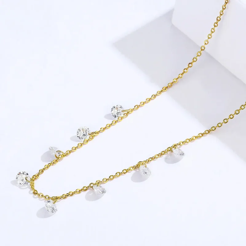 (bilde for) Pandora Style Gullbelagt Recollect Chain Halskjede - SCN299-B - Vis 2
