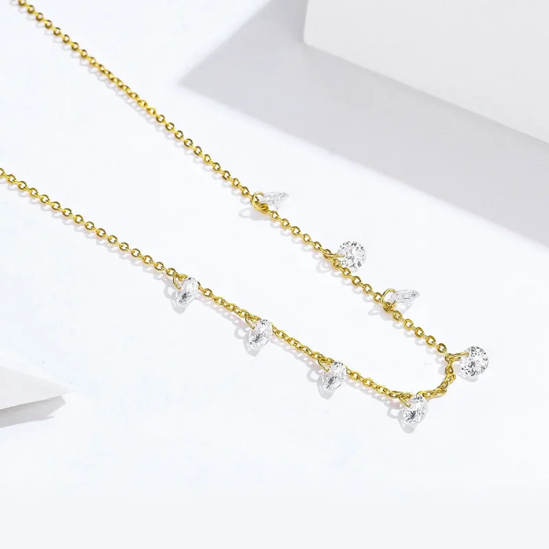 (bilde for) Pandora Style Gullbelagt Recollect Chain Halskjede - SCN299-B - Vis 4