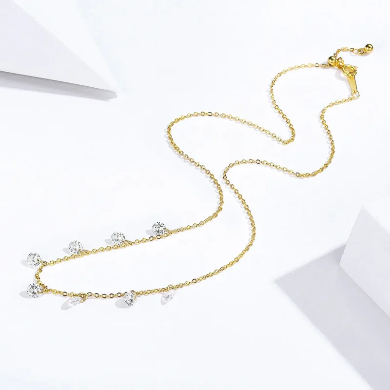 (bilde for) Pandora Style Gullbelagt Recollect Chain Halskjede - SCN299-B - Vis 5