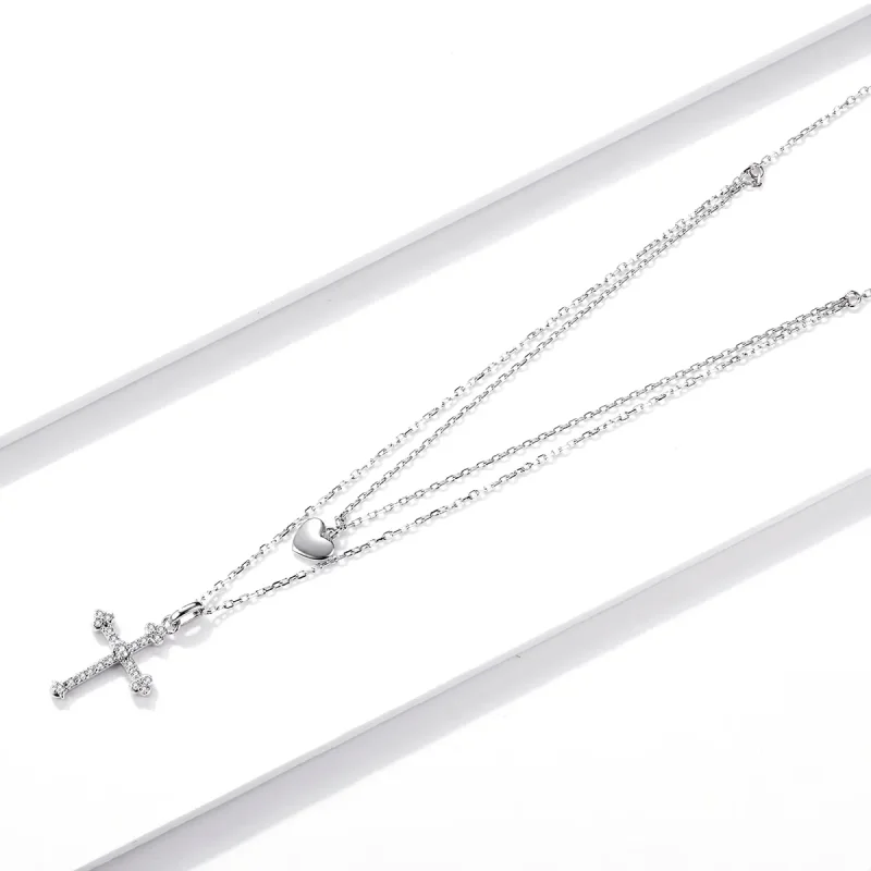 (bilde for) Pandora Style Love Cross Halskjede - BSN197 - Vis 2