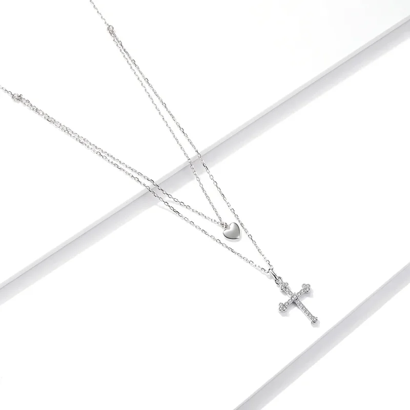 (bilde for) Pandora Style Love Cross Halskjede - BSN197 - Vis 3