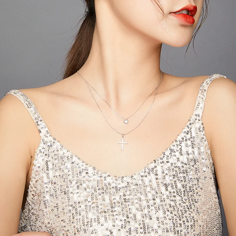 (bilde for) Pandora Style Love Cross Halskjede - BSN197 - Vis 7
