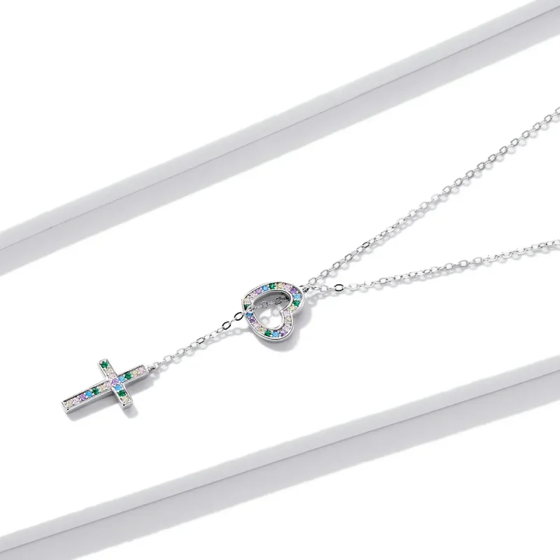 (bilde for) Pandora Style Love Cross Halskjede - BSN244 - Vis 3