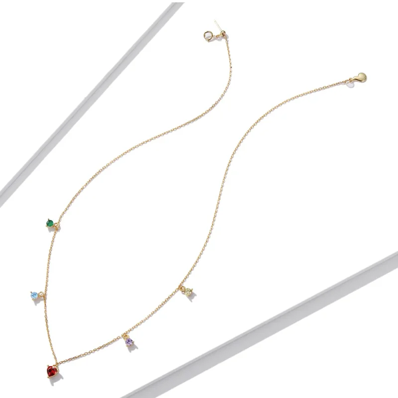 (bilde for) Pandora Style Multicolored Zircon Halskjede - BSN234 - Vis 4