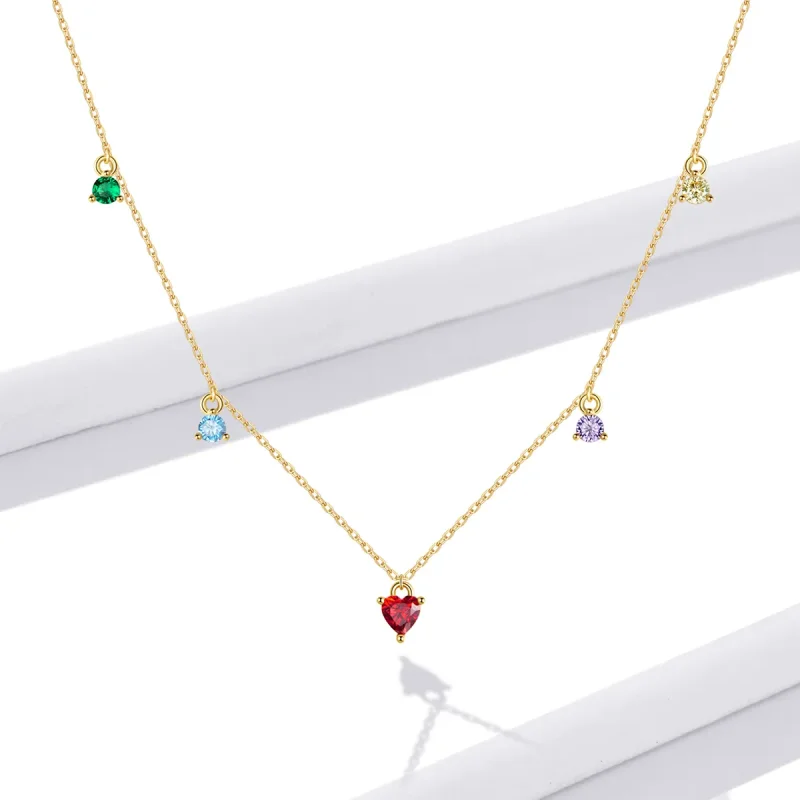 (bilde for) Pandora Style Multicolored Zircon Halskjede - BSN234 - Vis 6