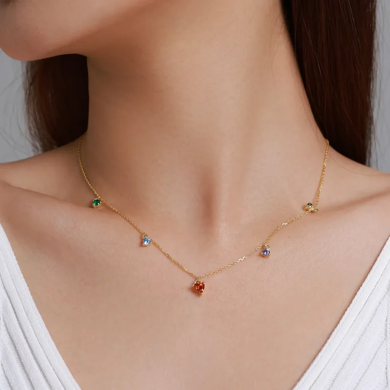(bilde for) Pandora Style Multicolored Zircon Halskjede - BSN234 - Vis 9