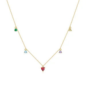 (bilde for) Pandora Style Multicolored Zircon Halskjede - BSN234