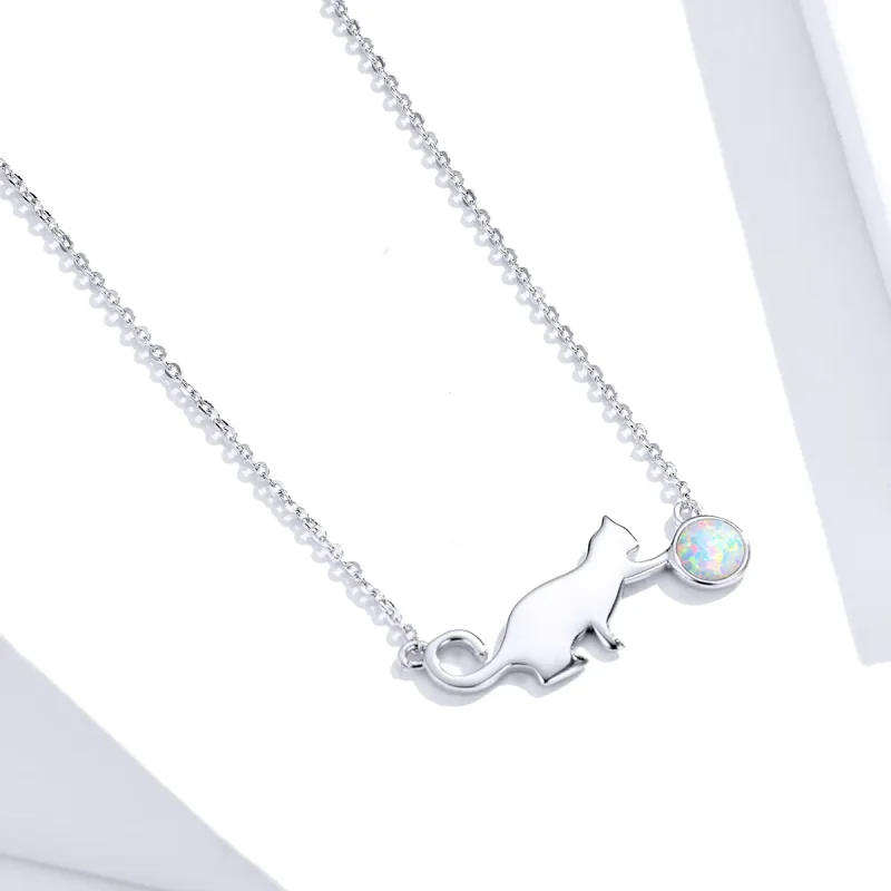 (bilde for) Pandora Style Opal Cat Halskjede - SCN395 - Vis 2