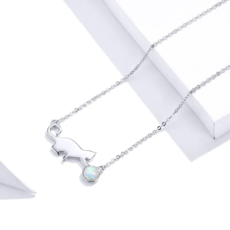 (bilde for) Pandora Style Opal Cat Halskjede - SCN395 - Vis 3