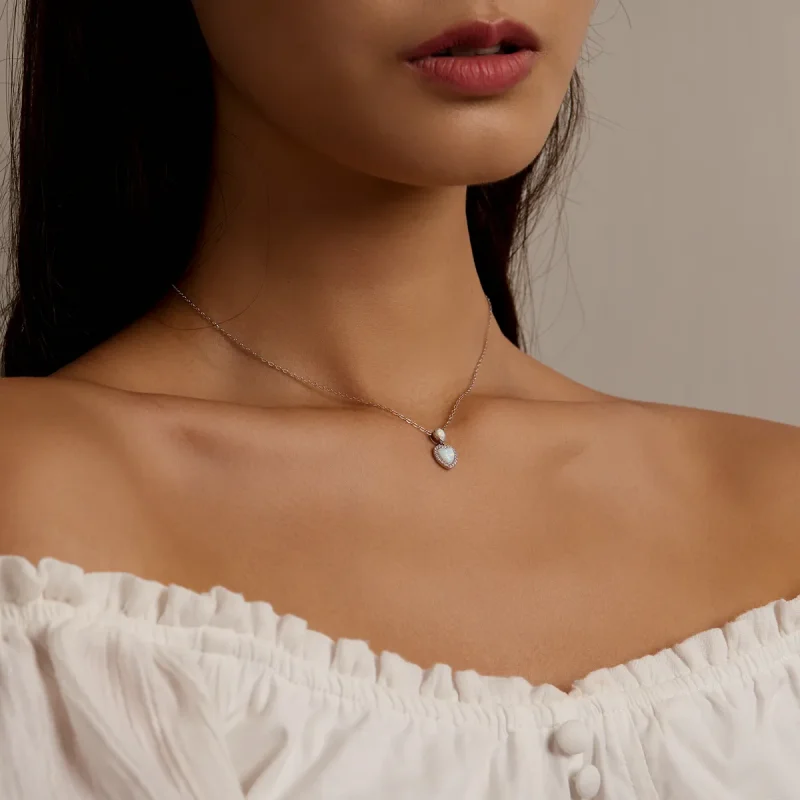 (bilde for) Pandora Style Opal Love Halskjede - BSN243 - Vis 6