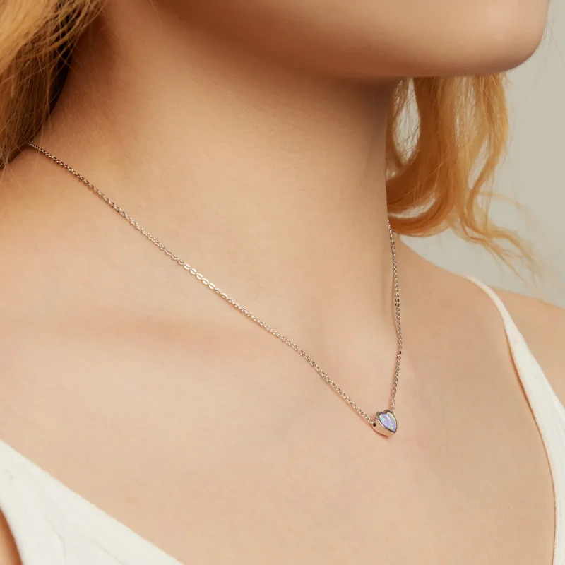 (bilde for) Pandora Style Opal Love Halskjede - SCN471 - Vis 6
